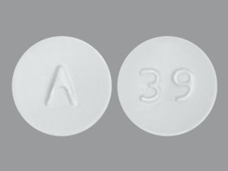 This is a Tablet imprinted with A on the front, 39 on the back.