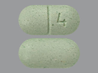 This is a Tablet imprinted with 4 on the front, nothing on the back.
