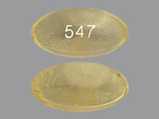 This is a Capsule imprinted with 547 on the front, nothing on the back.