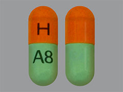 This is a Capsule imprinted with H on the front, A8 on the back.