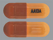 Thiothixene: Esto es un Cápsula color durazno oblongo imprimido con AA13A en la parte delantera, nada en la parte posterior, y es fabricado por AMNEAL PHARMACE.