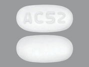 Emtricitabine-Tenofovir Disop: Esto es un Tableta imprimido con AC52 en la parte delantera, nada en la parte posterior.