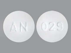 This is a white round Tablet imprinted with AN on the front, 029 on the back, and is manufactured by AMNEAL PHARMACE.