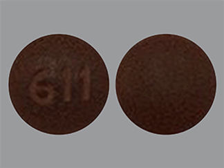 This is a Tablet imprinted with 611 on the front, nothing on the back.