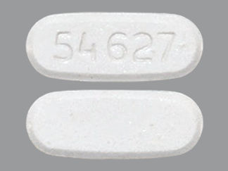 This is a Tablet imprinted with 54 627 on the front, nothing on the back.