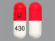 Zonisamide: Esto es un Cápsula blanco oblongo imprimido con U en la parte delantera, 430 en la parte posterior, y es fabricado por UNICHEM PHARMAC.