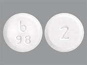 Clonazepam: This is a white round Tablet Disintegrating imprinted with b  98 on the front, 2 on the back, and is manufactured by TEVA USA.