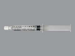 This is a colorless Syringe imprinted with nothing on the front, nothing on the back, and is manufactured by BD MEDICAL SURG.