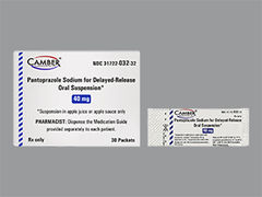 This is a pale yellow Granules Dr For Susp Packet imprinted with nothing on the front, nothing on the back, and is manufactured by CAMBER PHARMACE.