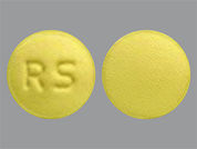 Rosuvastatin Calcium: Esto es un Tableta imprimido con RS en la parte delantera, nada en la parte posterior.