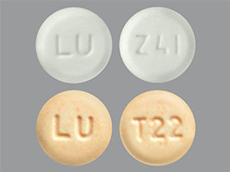 This is a Tablet imprinted with LU on the front, Z41 or T22 on the back.