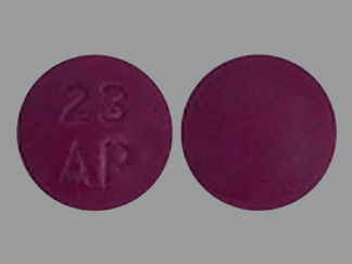 This is a Tablet imprinted with 23 AP on the front, nothing on the back.