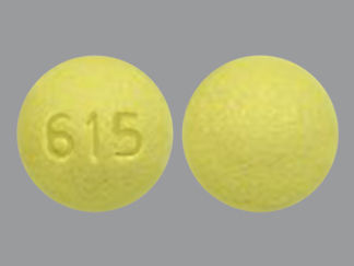 This is a Tablet imprinted with 615 on the front, nothing on the back.