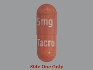 This is a Capsule imprinted with 5 mg on the front, Tacro on the back.
