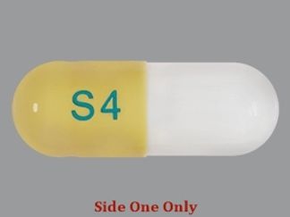 This is a Capsule imprinted with S4 on the front, nothing on the back.