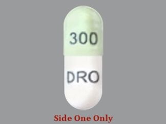 This is a Capsule imprinted with 300 on the front, DRO on the back.
