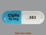 Lenalidomide: This is a white oblong Capsule imprinted with Cipla  15 mg on the front, 383 on the back, and is manufactured by CIPLA USA, INC..