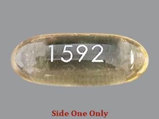 This is a Capsule imprinted with 1592 on the front, nothing on the back.