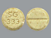 Phytonadione: Esto es un Tableta maraillo pálido redondo imprimido con SG 333 en la parte delantera, nada en la parte posterior, y es fabricado por CIPLA USA, INC..