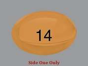 Paricalcitol: This is a brown oval Capsule imprinted with 14 on the front, nothing on the back, and is manufactured by TIME-CAP LABS.
