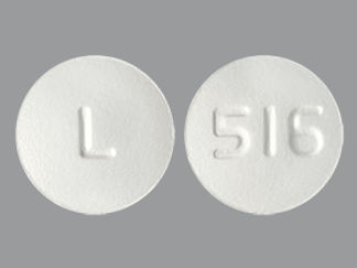This is a Tablet imprinted with 516 on the front, L on the back.
