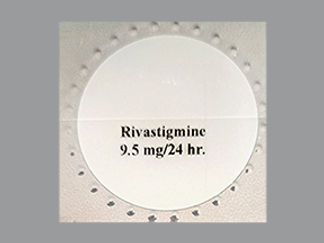 This is a Patch Transdermal 24 Hours imprinted with Rivastigmine 9.5 mg/24 hr on the front, nothing on the back.