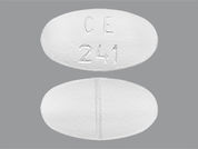 Fluvoxamine Maleate: Esto es un Tableta blanco oval imprimido con CE  241 en la parte delantera, nada en la parte posterior, y es fabricado por CHARTWELL RX LL.