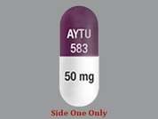 Metadate Cd: Esto es un Cápsula LP Bifásico 30-70 blanco oblongo imprimido con AYTU  583 en la parte delantera, 50 mg en la parte posterior, y es fabricado por AYTU BIOPHARMA,.