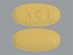 Esto es un Tableta LP 24 Hr amarillo oval imprimido con XC1 en la parte delantera, nada en la parte posterior, y es fabricado por AJANTA PHARMA L.