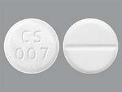 Robinul: This is a white round Tablet imprinted with CS  007 on the front, nothing on the back, and is manufactured by CASPER PHARMA L.