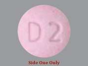 Doxazosin Mesylate: This is a pink round Tablet imprinted with D2 on the front, nothing on the back, and is manufactured by AUROBINDO PHARM.