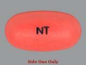 Depakote: Esto es un Tableta LP salmon pink oval imprimido con NT en la parte delantera, nada en la parte posterior, y es fabricado por ABBVIE US LLC.
