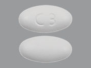Atorvastatin Calcium: This is a Tablet imprinted with C3 on the front, nothing on the back.