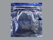 Nuvaring: Esto es un Anillo Vaginal incoloro redondo imprimido con nada en la parte delantera, nada en la parte posterior, y es fabricado por ORGANON LLC.