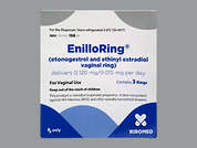 Enilloring: Esto es un Anillo Vaginal incoloro redondo imprimido con nada en la parte delantera, nada en la parte posterior, y es fabricado por XIROMED, LLC.