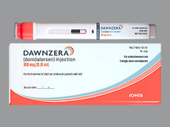 This is a colorless Auto-injector imprinted with nothing on the front, nothing on the back, and is manufactured by IONIS PHARMACEU.