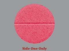 This is a red round Tablet imprinted with nothing on the front, nothing on the back, and is manufactured by MASON DISTRIB..
