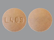 Darifenacin Er: This is a light peach round Tablet Er 24 Hr imprinted with L409 on the front, nothing on the back, and is manufactured by ALEMBIC PHARMAC.