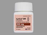 Lyrica Cr: Esto es un Tableta LP 24 Hr color rosa almond imprimido con VLE en la parte delantera, PGN 330 en la parte posterior, y es fabricado por VIATRIS SPECIAL.