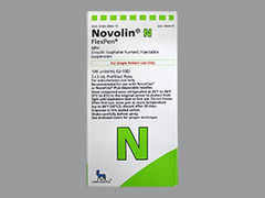 This is a white Insulin Pen imprinted with nothing on the front, nothing on the back, and is manufactured by NOVO NORDISK.