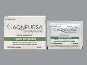 Aqneursa: This is a white Granules In Packet imprinted with nothing on the front, nothing on the back, and is manufactured by INTRABIO INC..