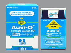 This is a colorless Auto-injector imprinted with nothing on the front, nothing on the back, and is manufactured by KALEO, INC..