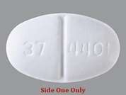 Depen: This is a white oval Tablet imprinted with 37 4401 on the front, nothing on the back, and is manufactured by MYLAN SP-VIATRI.