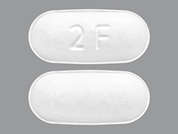 Fidaxomicin: This is a white oblong Tablet imprinted with 2 F on the front, nothing on the back, and is manufactured by TORRENT PHARMAC.
