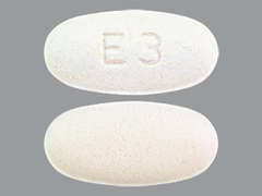 Esto es un Tableta blanquecine oval imprimido con E 3 en la parte delantera, nada en la parte posterior, y es fabricado por BIONPHARMA INC..