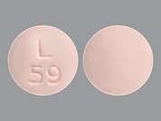 Ticagrelor: Esto es un Tableta rosado redondo imprimido con L  59 en la parte delantera, nada en la parte posterior, y es fabricado por ORYZA PHARMACEU.