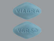 Viagra: This is a blue diamond Tablet imprinted with VGR 50 on the front, VIAGRA on the back, and is manufactured by VIATRIS SPECIAL.