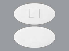 This is a white elliptical Tablet imprinted with LI on the front, nothing on the back, and is manufactured by FIRST NATION GR.