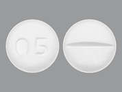 Trazodone Hcl: Esto es un Tableta blanco redondo imprimido con 05 en la parte delantera, nada en la parte posterior, y es fabricado por ZYDUS PHARMACEU.