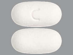 This is a white oblong Tablet imprinted with C on the front, nothing on the back, and is manufactured by BIONPHARMA INC..